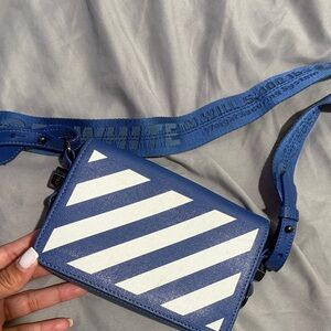 Blue and White Off-White Bag